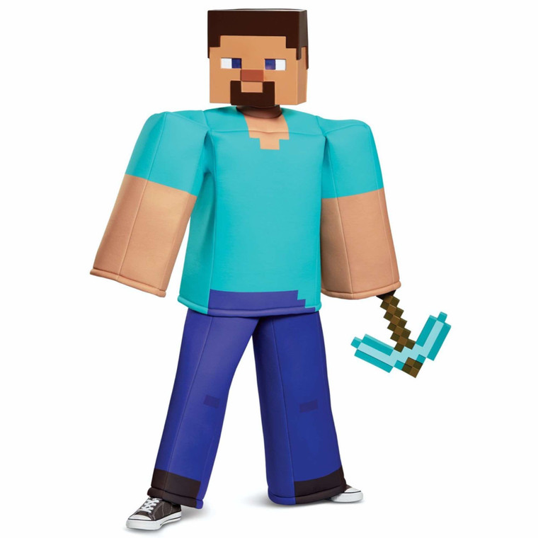 Steve Prestige Deluxe Mojang Minecraft Player Video Game Book Week Boys Costume