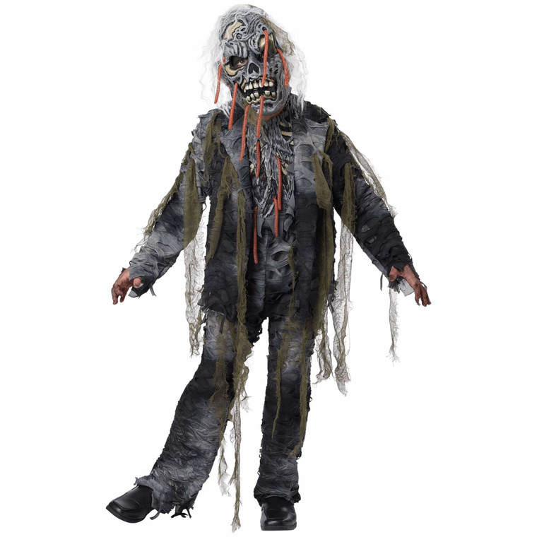 Worm Wishes From The Grave Horror Zombie Skeleton Halloween Boys Costume