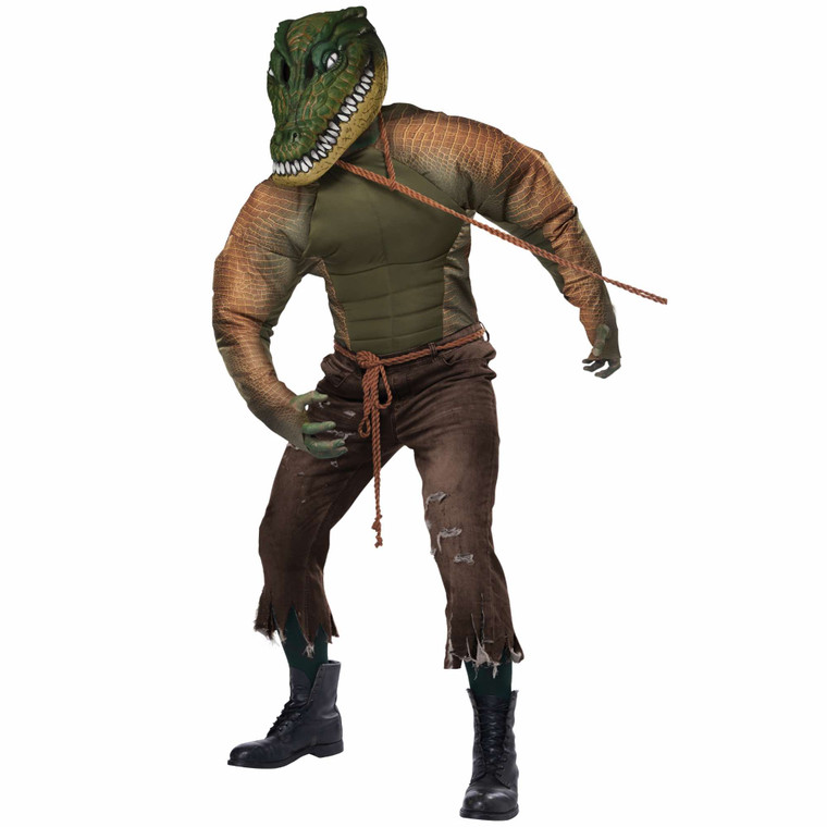 Gator Man Gatorman Alligator Reptile Horror Creature Halloween Mens Costume