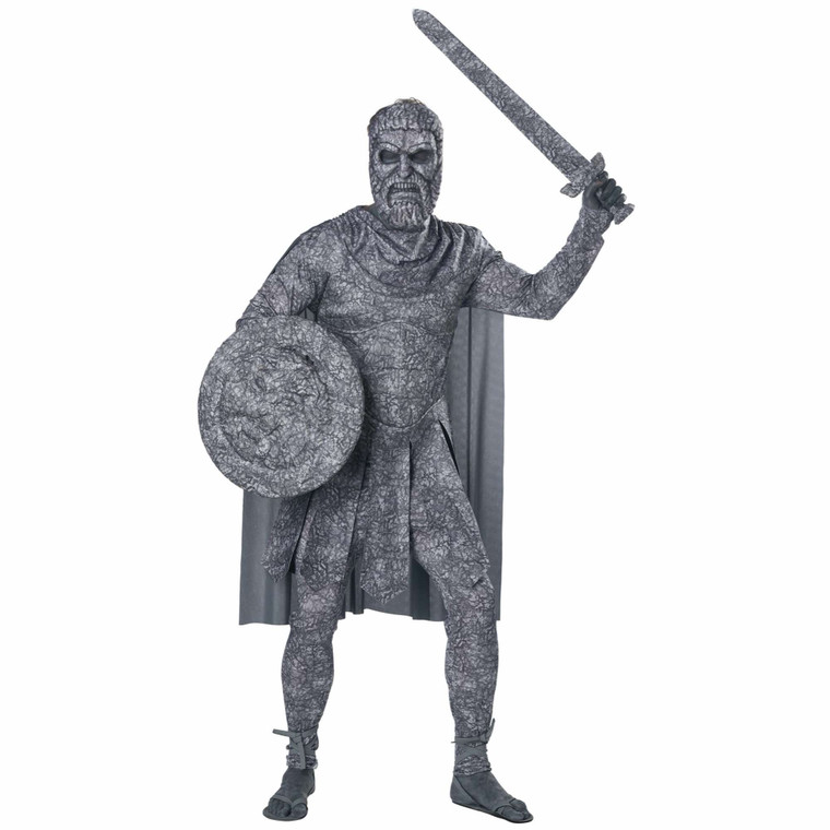 Turned To Stone Statue Greek Roman Spartan Gladiator Ancient Mens Costume
