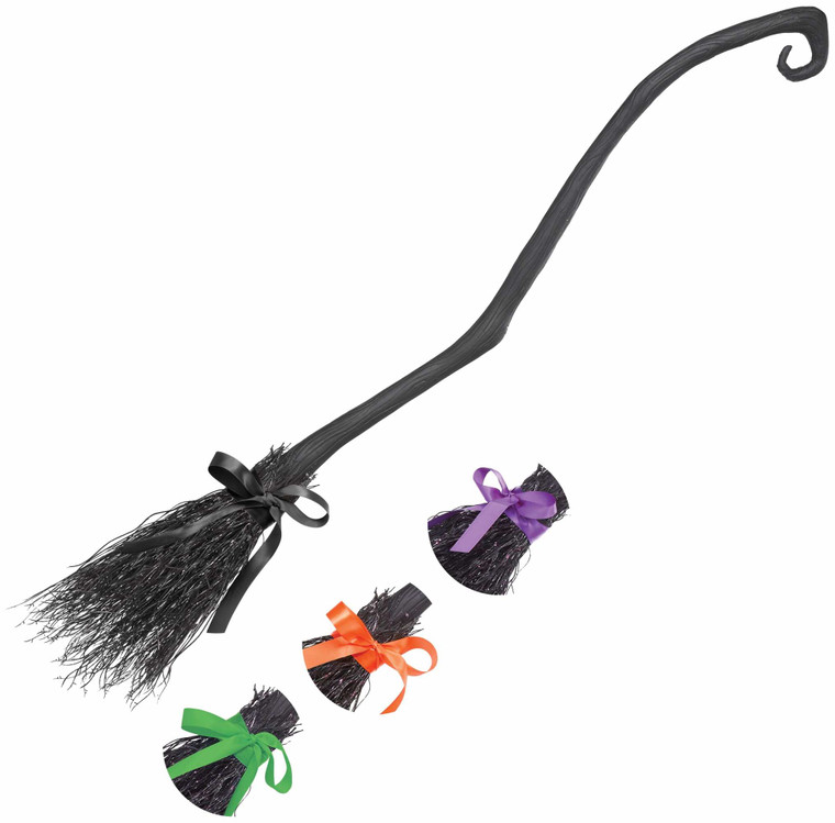 Witch Wicked Crooked Wizard Sorceress Halloween Women Costume Broom