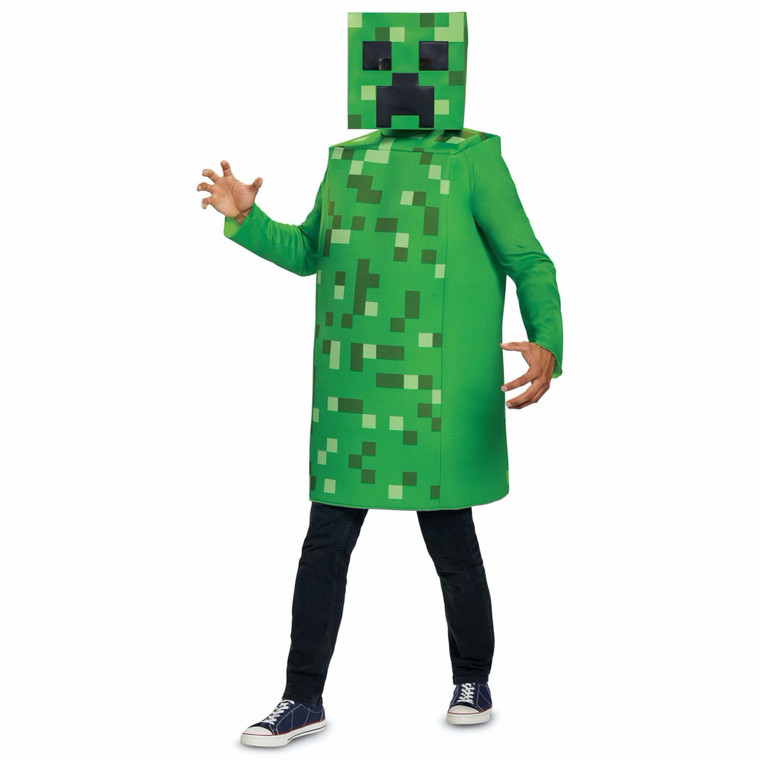 Creeper Classic Mojang Minecraft Hostile Mobs Video Game Mens Costume OS