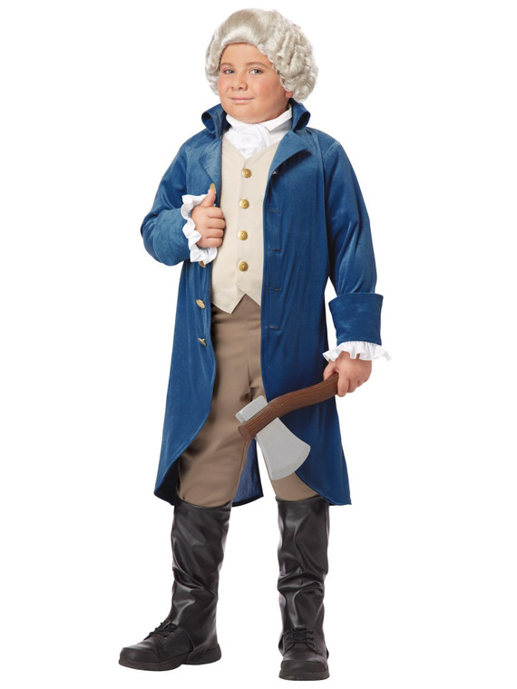 George Washington Founding Father American President Colonial Boys Costume