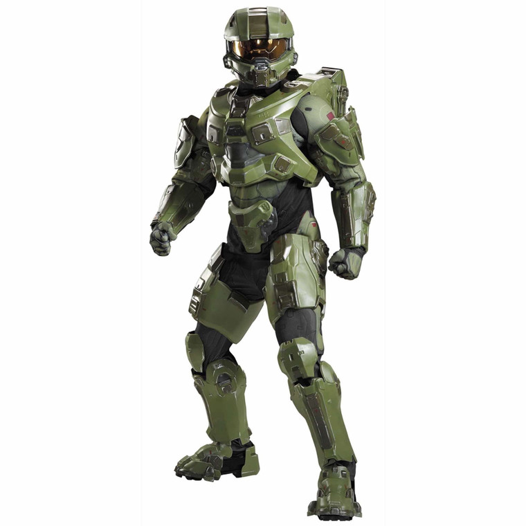 Master Chief Ultra Prestige Halo Video Game Mens Costume & Light Up Helmet 2XL