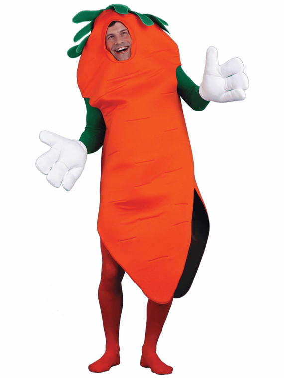 Carrot Deluxe Red Vegetable Mascot Food Adult Unisex Womens Mens Costume Carrot Deluxe Red Vegetable Mascot Food Adult Unisex Womens Mens Costume