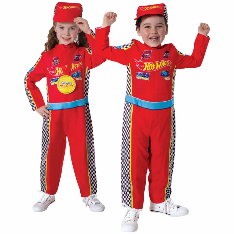 Hot Wheels Racing Suit Car Racer Child Unisex Toddler Boys Girls Costume 18-36M