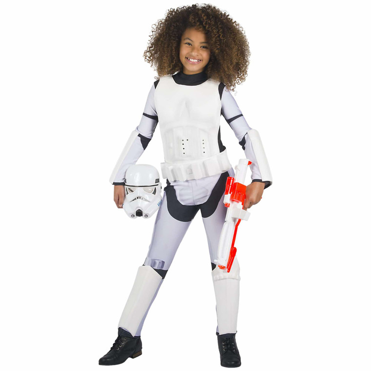 Stormtrooper Jumpsuit Star Wars Disney Movie Book Week Child Girls Costume