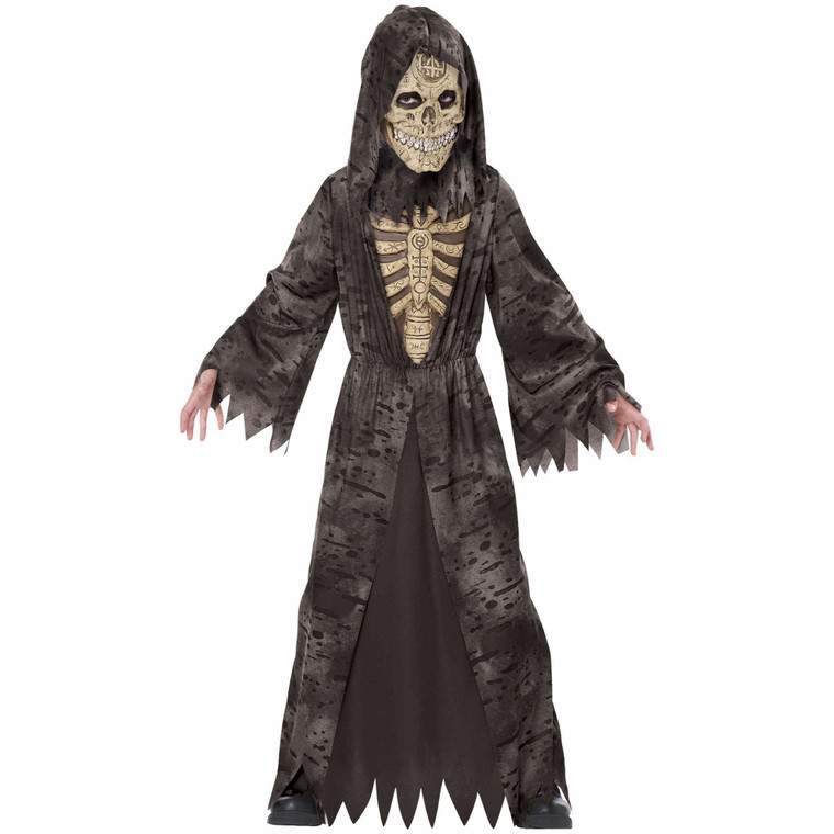Bone Chilling Grim Reaper Skeleton Horror Halloween Child Boys Costume