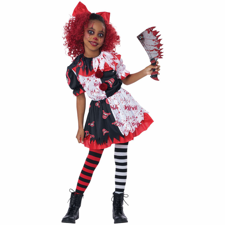 Giggles The Krazy Klown Horror Clown Killer Halloween Child Girls Costume