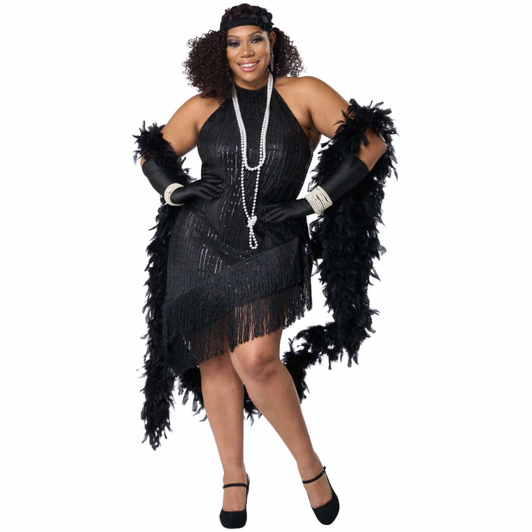 Fabulous Flapper Roaring 20s Gatsby Charleston Jazz Adult Womens Costume Plus