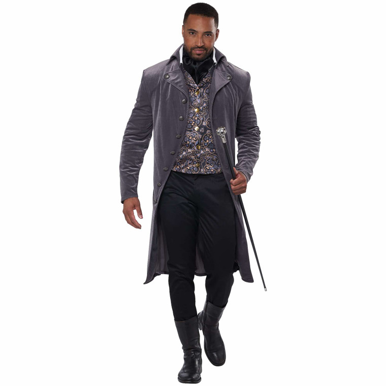 Regency Victorian Era British Gentleman Adult Mens Costume Coat and Vest Set
