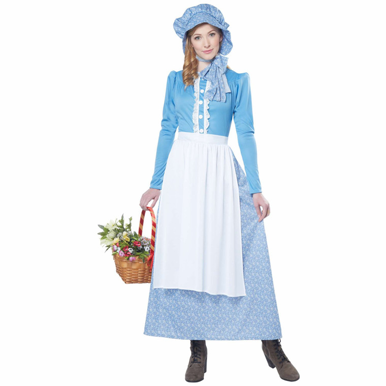 Pioneer Woman Prairie Pilgrim Olden Day Colonial Victorian Womens Costume