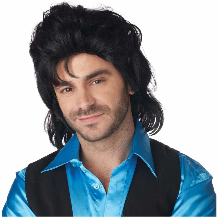 Mullet 90s Teen Brown Mens Wig