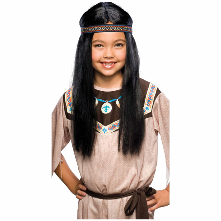 Indian Maiden Native American Western Girls Wig