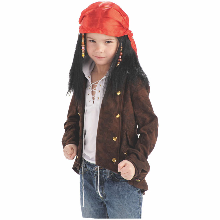 South Seas Buccaneer Pirate Boys Wig with Bandana South Seas Buccaneer Pirate Boys Wig with Bandana