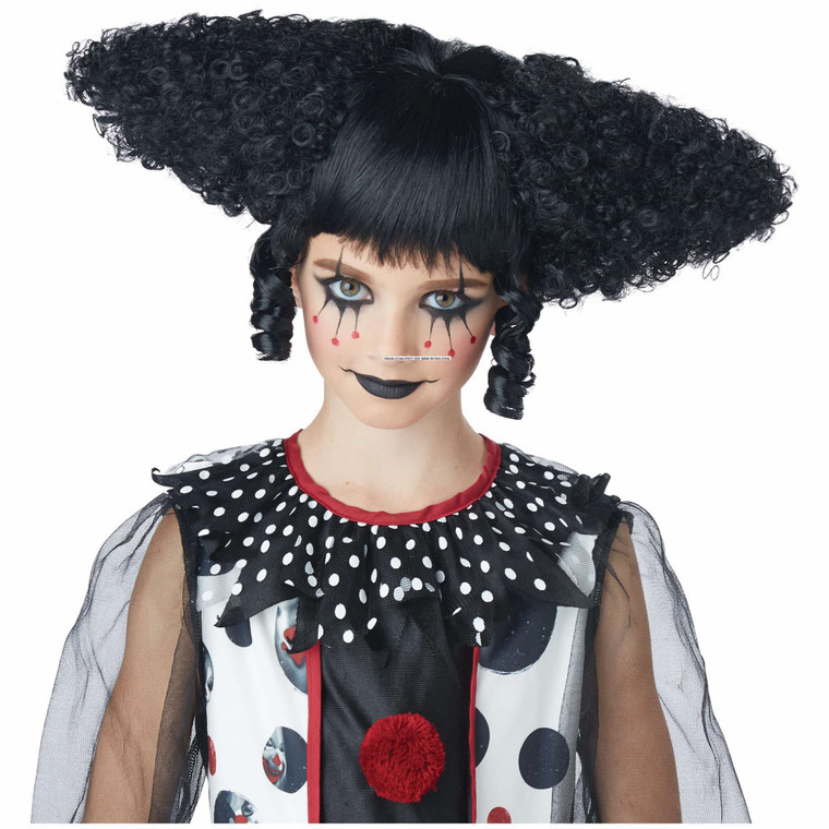 Creepy Clown Black Short Cones Wig for Girls