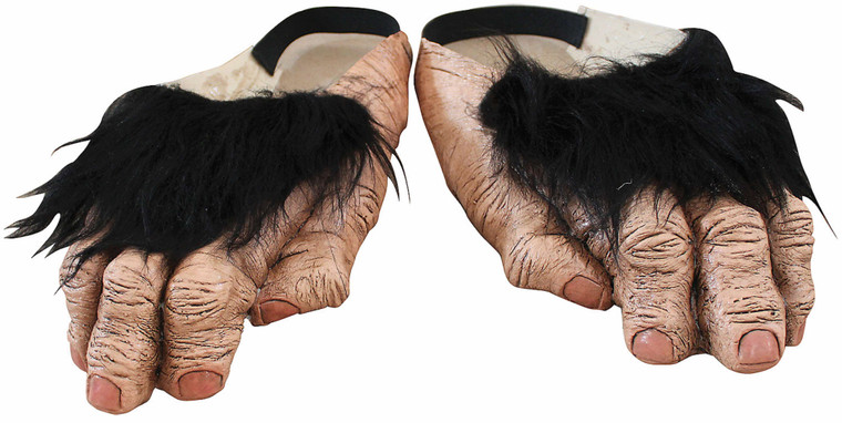 Chimpanzee Animal Brown Latex Realistic Mens Foot Covers Feet