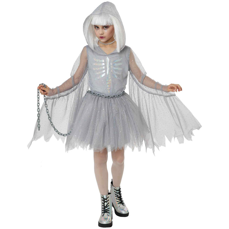 Glimmering Ghost Girls Costume