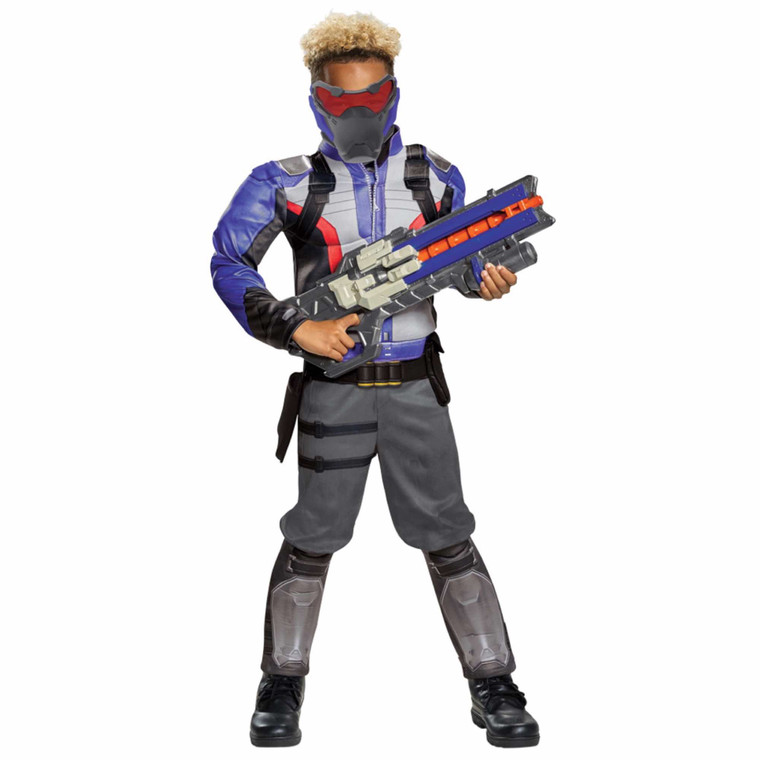 Soldier: 76 Classic Muscle Overwatch Military Video Game Book Week Boys Costume
