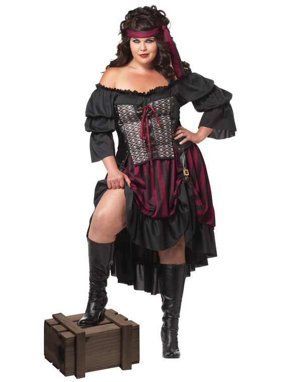 Pirate Wench Pirates of Carribbean Swashbuckler Storybook Womens Costume Plus