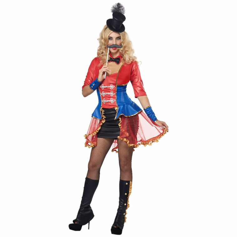 Ringmaster Circus Lion Tamer Showgirl Woman Costume