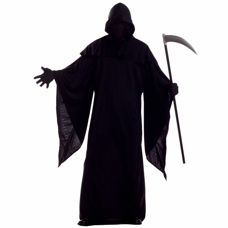 Horror Robe Grim Reaper Evil Ghost Death Halloween Adult Mens Costume