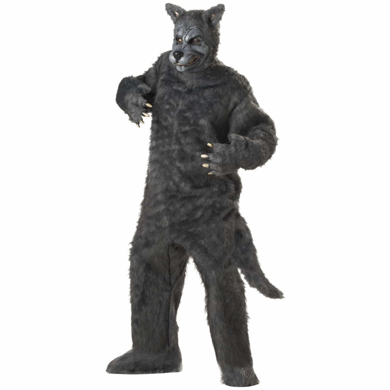 Big Bad Wolf Werewolf Animal Red Riding Hood Story Book Week Mascot Mens Costume