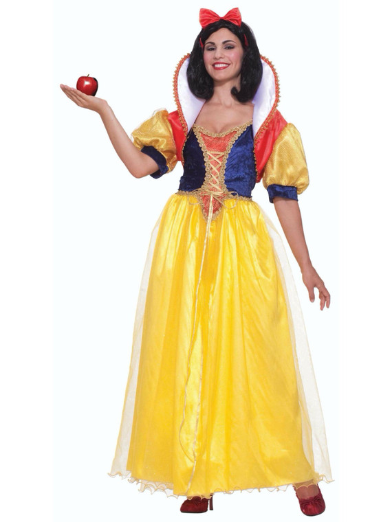 Golden Dream Princess Deluxe Snow White Fairytale Story Book Week Womens Costume