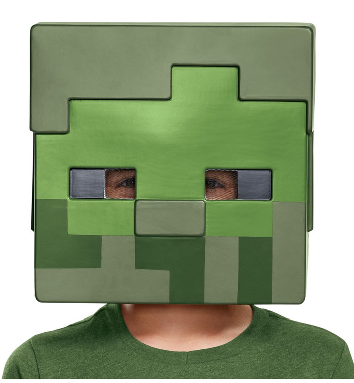 Zombie Mojang Minecraft Player Video Game Boys Costume Vacuform 1/2 Mask