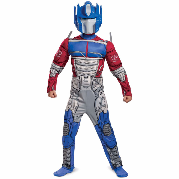 Optimus Eg Muscle Prime Movie Transformers Superhero Child Boys Costume