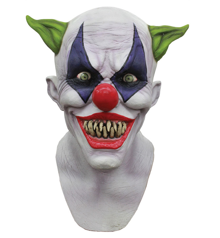 Creepy Giggles Horror Joker Sinister Creepy Mens Costume Overhead Latex Mask