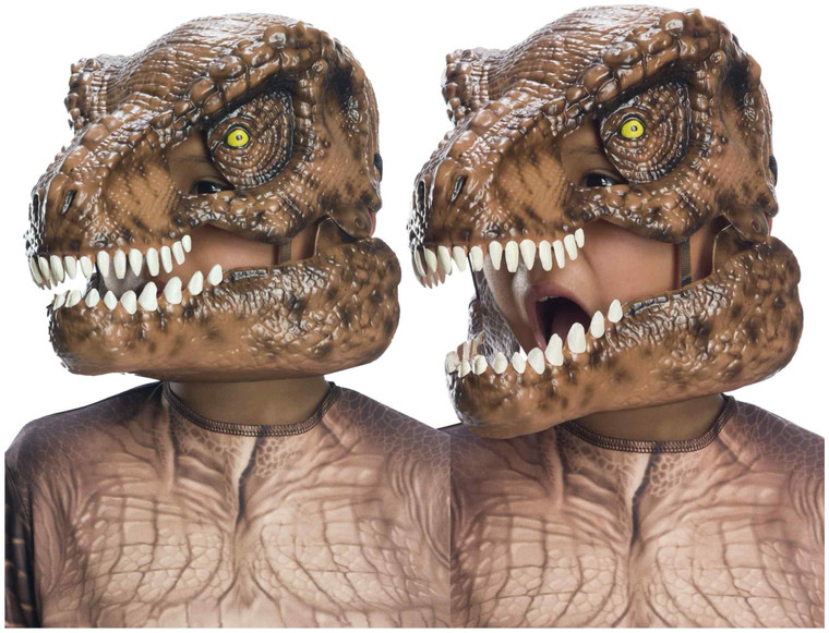 Tyrannosaurus Rex T-Rex Dinosaur Jurassic World Boys Costume Movable Jaw Mask