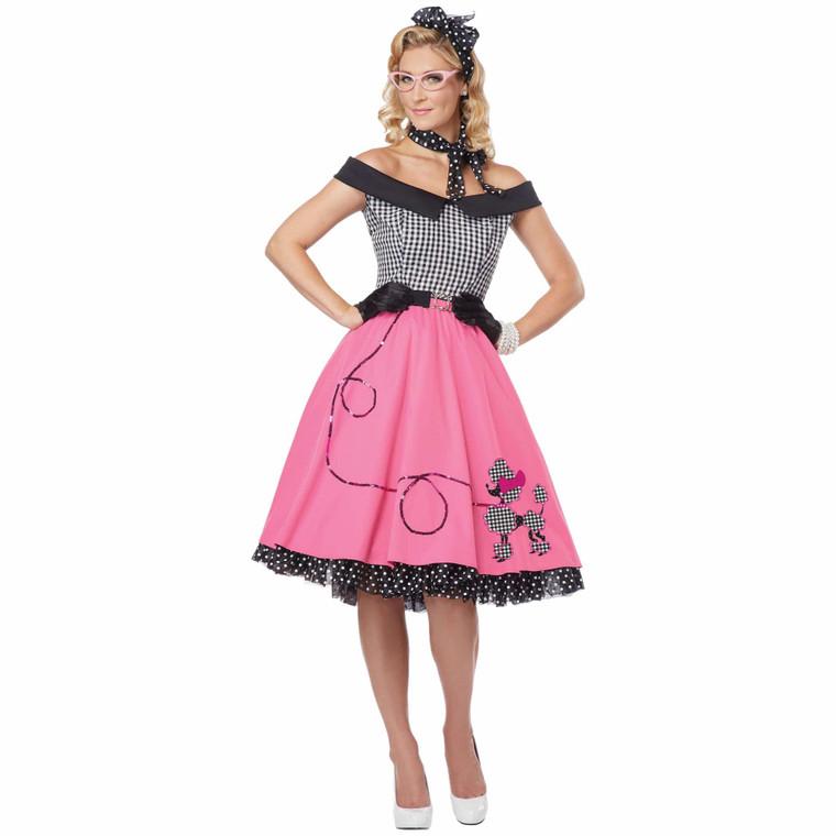 Nifty 50s Greaser Sandy Poodle Rock Roll Womans Costume
