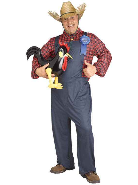 Braggart Farmer State Fair Biggest Cock Funny Stag Night Adult Mens Costume