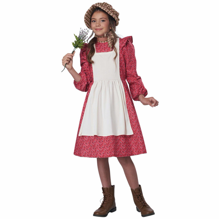 Frontier Settler Girl Pioneer Prairie Colonial Victorian Child Girls Costume