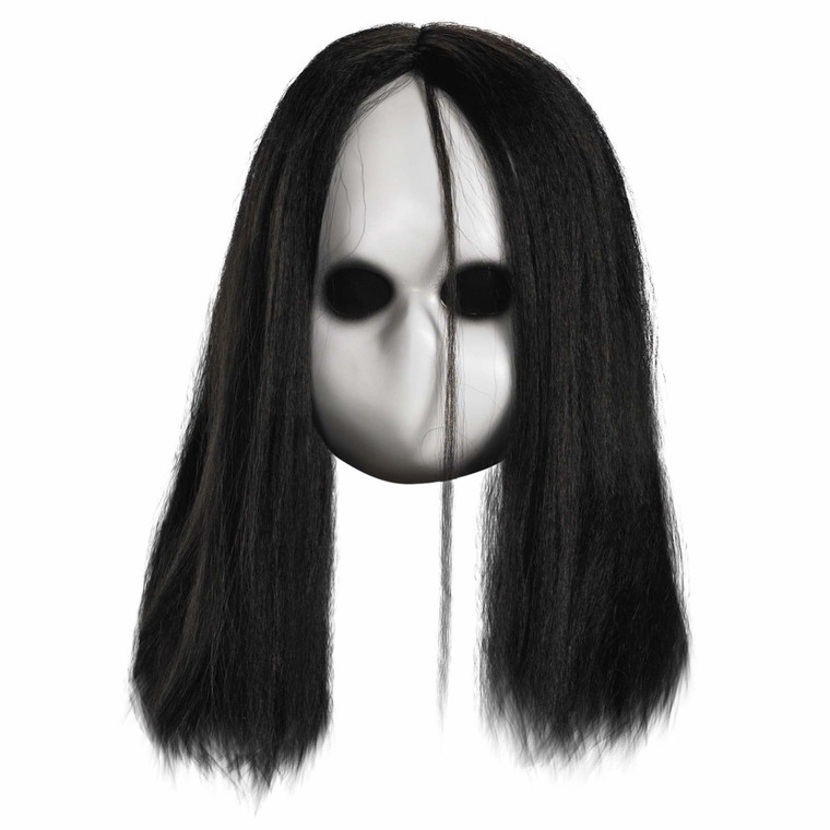 Blank Black Eyes Doll Ghost Horror Halloween Womens Mens Costume Mask