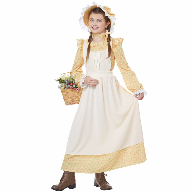 Prairie Olden Day Pilgrim Frontier Colonial Victorian Book Week Girls Costume