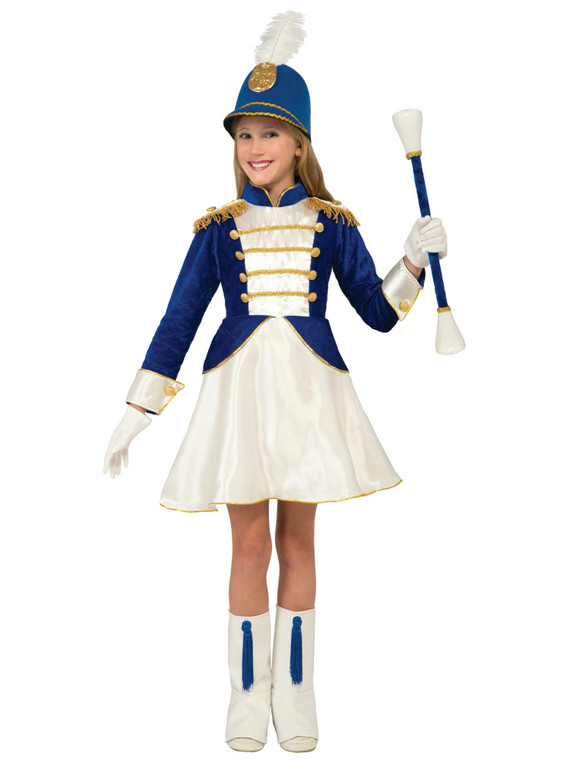 Drum Majorette High School Marching Band Uniform Book Week Child Girls Costume
