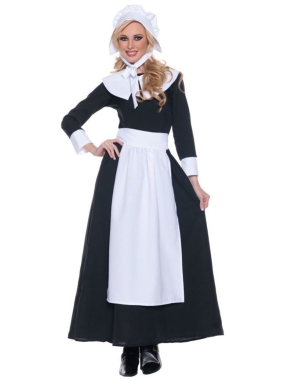 Pilgrim Colonial Victoria Thanksgiving Olden Day Historical Adult Womens Costume