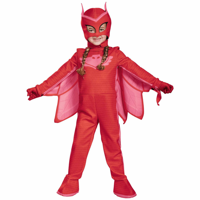 Owlette Deluxe PJ Masks Red Superhero Glow In The Dark Toddler Girls Costume