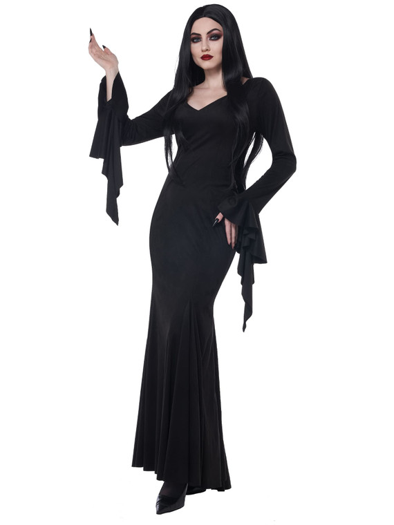 Macabre Mistress Witch Morticia Halloween Adult Womens Costume