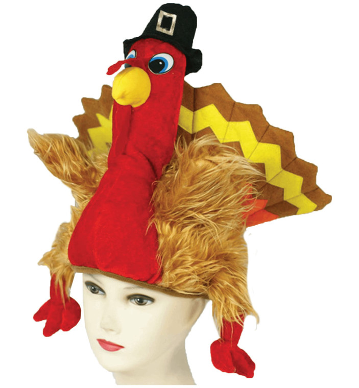 Turkey Pilgrim Christmas Thanksgiving Animal Farm Funny Mens Costume Hat