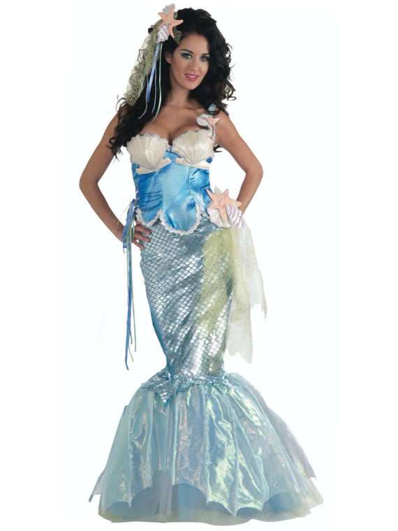 Little Mermaid Deluxe Princess Ariel Fairytale Story Book Womens Costume