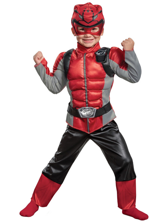 Red Ranger Muscle Saban's Power Rangers Beast Morphers Superhero Boys Costume S