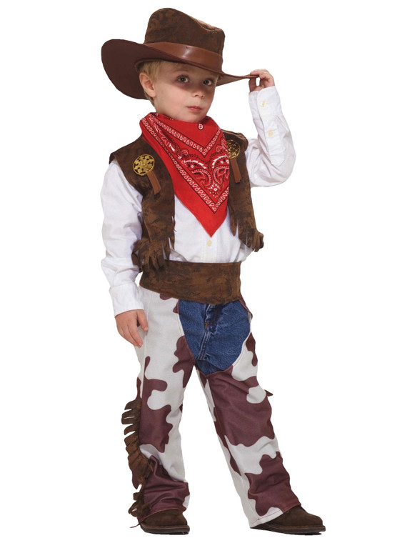 Cowboy Rodeo Western Sheriff Gunslinger Book Week Toddler Boys Costume 2T-4T