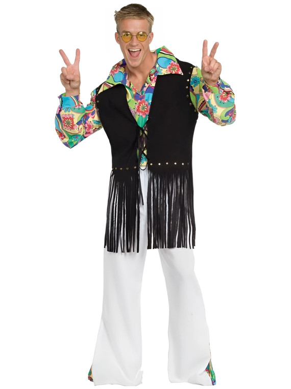 Outta Sight 1960s 1970s Dude Hippy Hippy Retro Men Costume