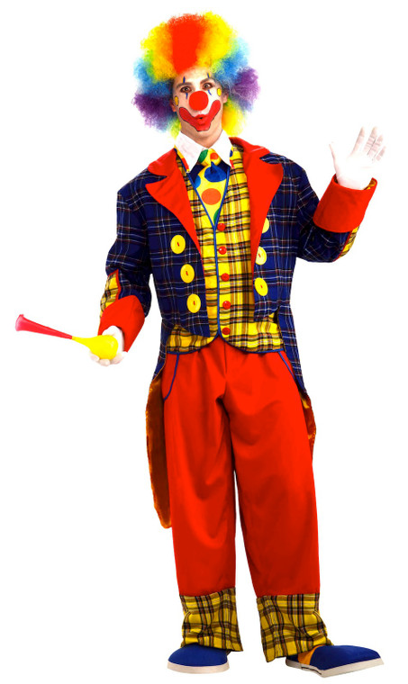 Checkers The Clown Circus Party Men Costume STD