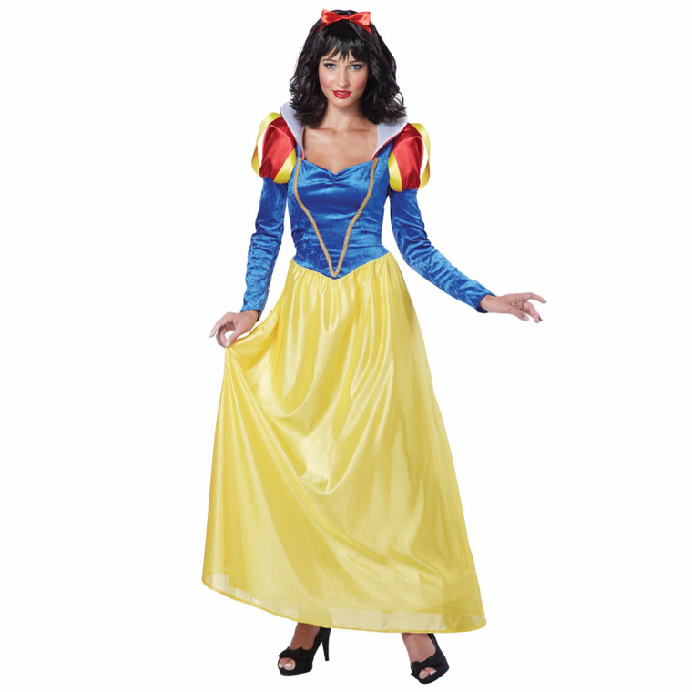 Snow White Princess Long Gown Storybook Fairytale Book Week Womens Costume