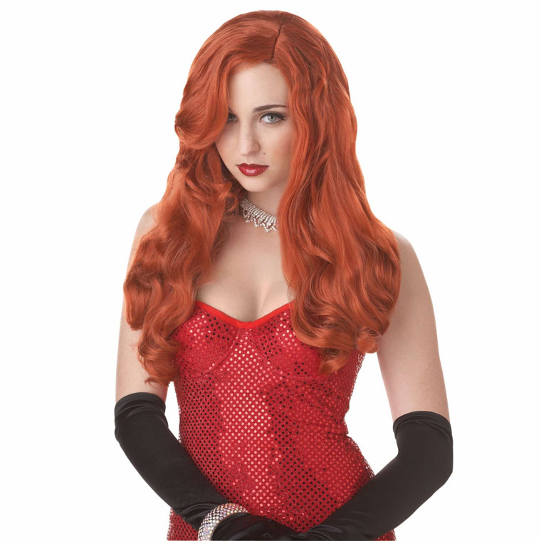 Silver Screen Sinsation Movie Star Sexy Jessica Red Women Costume Wig