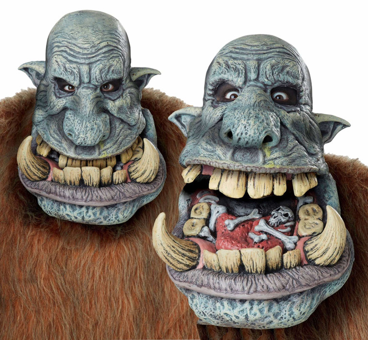 Battle Troll Viking Barbarian Norse Monster Mens Costume Big Mouth Mask